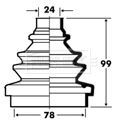 BORG & BECK gofruotoji membrana, kardaninis velenas BCB2356